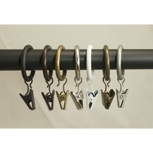 Metal Curtain Drapery Clip Rings 1 Inch Diameter, Fits up to 3-4 inch Rod, Set of 40 - 1 of 1