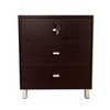 NicBex Contemporary Nightstand with Locking Top Drawer and Metal Handles Bedside Table End Table for Bedroom, Living Room, Office - 2 of 4