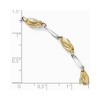 Black Bow Jewelry 14k Two Tone Gold 5mm Polished Fancy Twisted Link Anklet, 10 Inch - 3 of 4