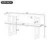 CAVINAS 54 inch Console Table,Retro Entryway Table with Marble-Effect Top and Open Shelf for Living Room,Hallway - 3 of 4