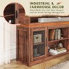 GALAXHERO Farmhouse TV Stand for 65 Inch TV with LED Lights, Rustic Entertainment Center with Storage Cabinets for Living Room or Bedroom - 2 of 4