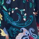 navy embroidered floral