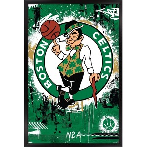 Trends International NBA Boston Celtics - Maximalist Logo 23 Framed Wall Poster Prints - 1 of 4