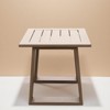 INFURNIC Patio End Tables Wood Grained Accent Table with Stylish and Durable Design, Pewter, 23"*23"*22" - 4 of 4
