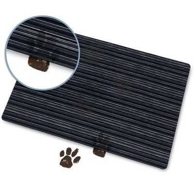 SoHome Blue Striped Low Profile Non-Slip Kitchen Mat