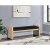 Meridian Furniture,Sonia Velour Fur Fabric Bench - 2 of 4