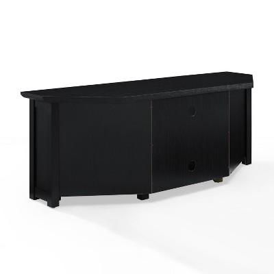 Camden Black Corner TV Stand with Fireplace