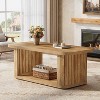 Lantine 47.24-Inch Coffee Table, Farmhouse Wood Center Tables for Living Room, 2-Tier Cocktail Table - 4 of 4