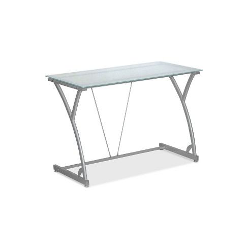 Sadie Table Desk With Frosted Glass Top Silver Hon Target