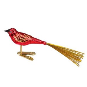 Old World Christmas 1.5 Inch Red Lovebird Ornament Clip-On Tree Ornaments - 1 of 3