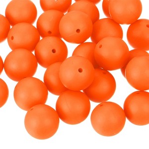 Unique Bargains Round Loose Silicone Beads for DIY Keychain Jewelry Making 50 Pcs - 1 of 4