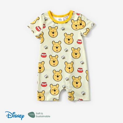 Disney Winnie the Pooh Baby  Romper: Long Sleeve Almond Beige Jumpsuit  for Daily and Birthday Gift