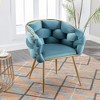 NicBex Velvet Accent Chair Modern Lounge Upholstered Armchair with Metal Legs for Bedroom,Living Room,Office - 2 of 4