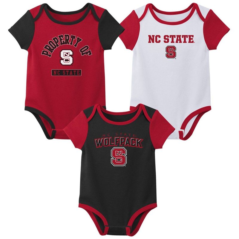 NCAA NC State Wolfpack Infant 3pk Bodysuit, 1 of 5