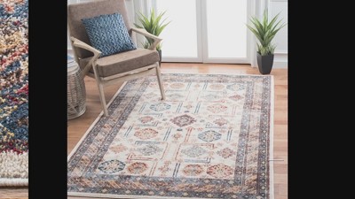 Ivory Elegance Synthetic 4' x 6' Hand-Knotted Area Rug