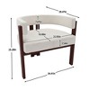 Vatros Modern Accent Chair Teddy Upholstered Armchair - 4 of 4