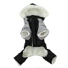 Doggie Design "Ruffin It" Winter Full Dog Snowsuit, Black and Gray, Small - image 2 of 4