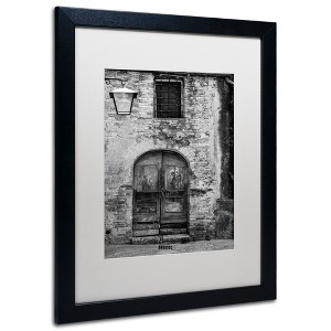 Trademark Fine Art -Moises Levy 'San Gimignano Door' Matted Framed Art - 1 of 4