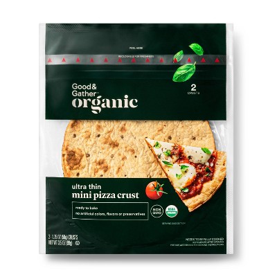 Organic Mini Ultra-Thin Pizza Crusts - 3.5oz/2ct - Good &#38; Gather&#8482;