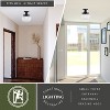 VAXCEL Collins Black Farmhouse Outdoor Flush Mount Ceiling Light Clear Schoolhouse Glass - 4 of 4
