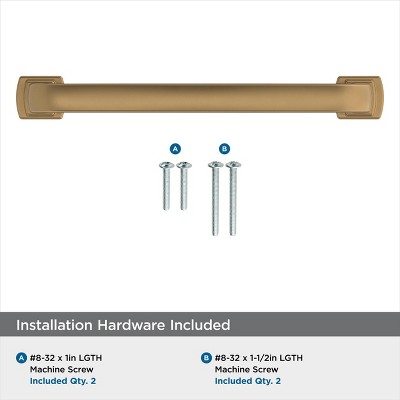 Champagne Bronze 5-1/16 inch Cabinet Drawer Pull with Mounting Hardware