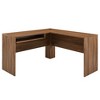 Modway Venture L-Shaped Office Desk – Wood Grain Laminate Workstation with Metal Frame - 3 of 4