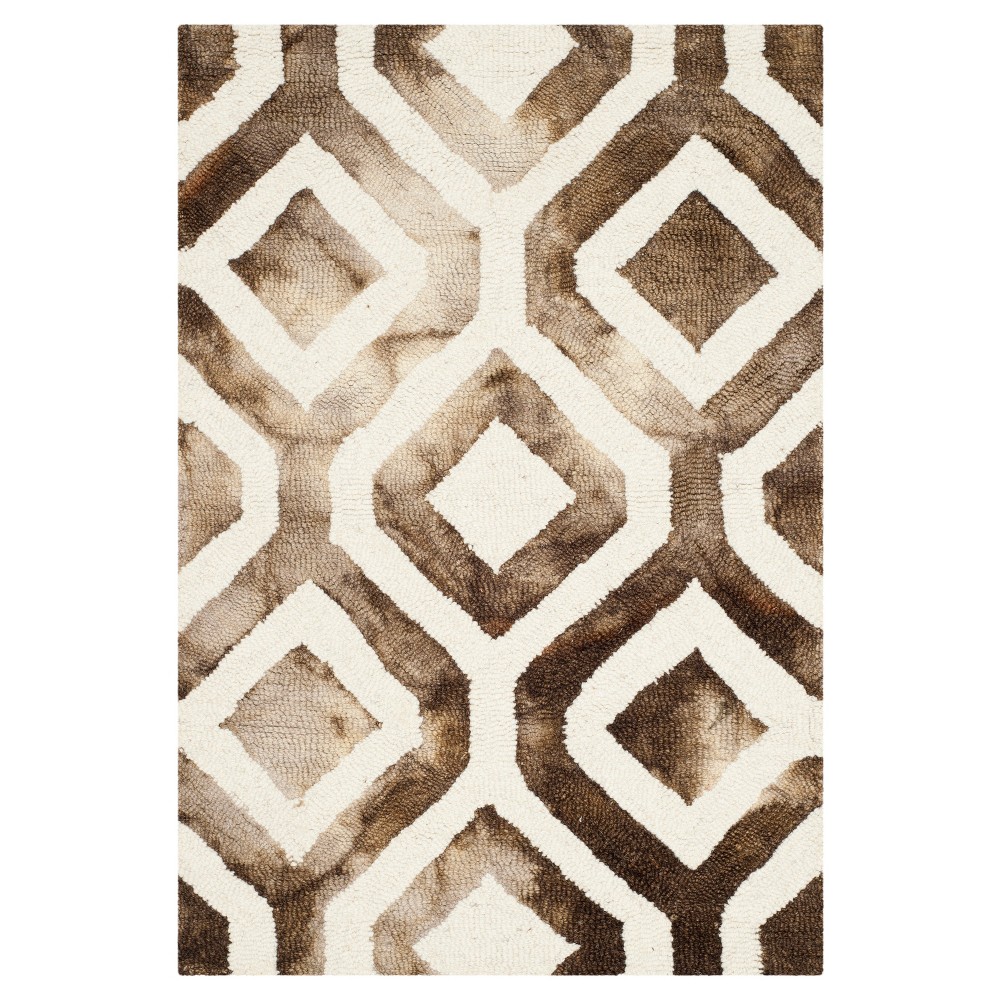 2'x3' Deon Area Rug Ivory/Chocolate - Safavieh