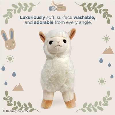 Alma 10" White Plush Stuffed Animal Llama