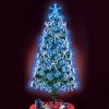 Collections Etc 47 Inch Blue Fiber Optic Christmas Tree with LED Bows 21 X 21 X 4 - 2 of 2