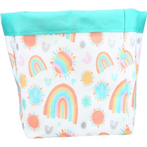 Pavilion Gift Company - Sunshine and Rainbows - 7.25" x 9" Canvas Basket - Decorative Baskets - 1 of 4