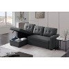 TIRAMISUBEST Reversible Sofa Couch, Sleeper Sofa Bed with Storage Chaise Pull Out Couch Bed for Living Room | Hidden Stroge | Removable Backrest - 4 of 4