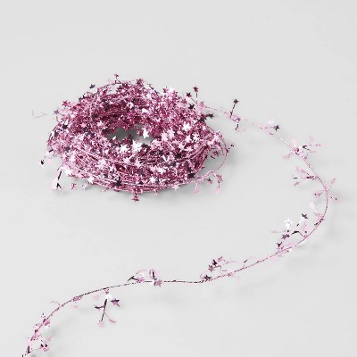 Hint of Pink Wired Crystal Garland 42