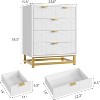 Zstar Five-Drawer Dresser with Metal Legs - 2 of 4