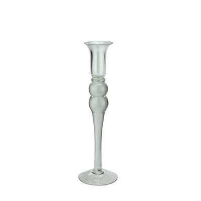 Northlight 16.25" Clear Transparent Glass Taper Candle Holder