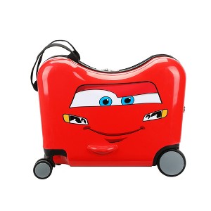 Disney's Cars Lightning McQueen Ride-On 18” Suitcase For Kids & Toddlers - 1 of 4