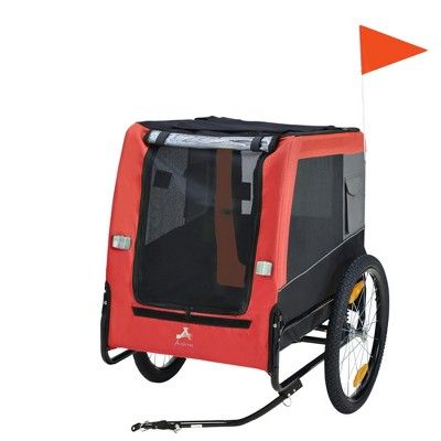 Red Medium Dog Bike Trailer with Suspension System
