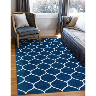 Unique Loom Trellis Frieze Rounded Trellis Indoor Woven Area Rug