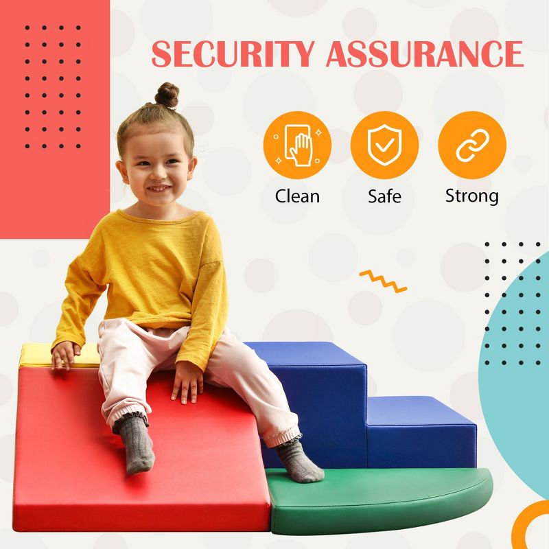 Softzone Climb and Crawl Activity Playset, Lightweight Safe Soft Foam Nugget Block for Toddlers-ModernLuxe, 3 of 13