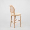 Vatros French Country Wooden Barstools Set of 2, Rattan Back, 30.7"H - 3 of 4