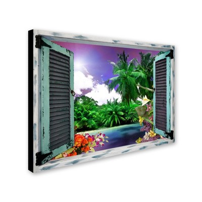 Leo Kelly 'Tropical Window to Paradise I' Canvas Art