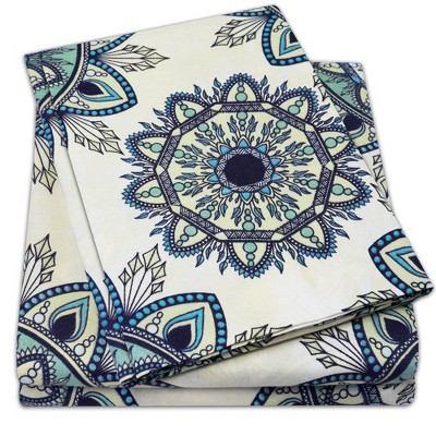 Ashley Green Mandala Pattern Full Microfiber Sheet Set