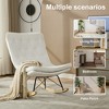 COWLOWN White 47.20-in L Lazy Rocking Chair, Armless Rocker Chair for Living room, Balcony, Bedroom and Patio Porch - 4 of 4