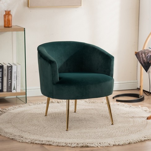 Velvet accent chair with best sale gold legs