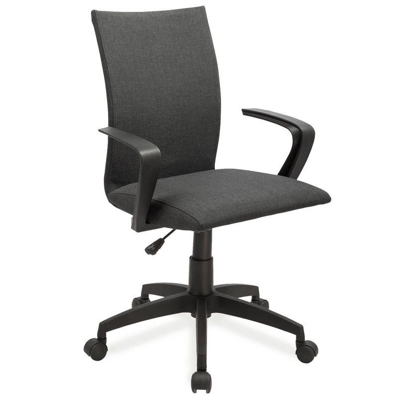 Linen Apostrophe Office Chair Black - Leick Home, 1 of 7