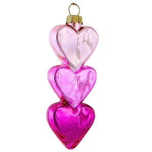 Cody Foster 4.0 Inch Triple Heart Valentine Tree Ornament , Christmas Decor Love Christmas Valentine's Day (1PC) - 1 of 4