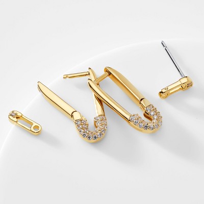 AJOA CHEEKY SAFETY PIN EARRING SET