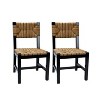 Storied Home Willowbrook Dining Chair Black: Mahogany Frame, Armless Design, Spot Clean - 2 of 4