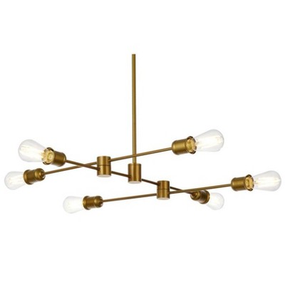 Xavier Adjustable Brass 6-Light Indoor/Outdoor Pendant