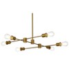 Elegant Lighting Xavier 6 lights pendant in brass - 3 of 4