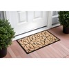 HomeRoots 24" X 36" Natural and Black Coir Botanical Leaves Outdoor Door Mat - 2 of 3